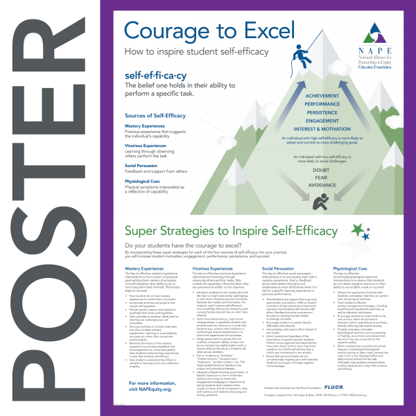 NAPE's Super Strategies to Inspire Self-Efficacy Poster